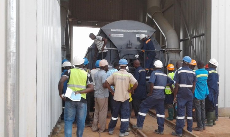 Intercem Engineering inaugurated a train unloding station in Ouagadougou for Cimfaso in August 2017. Source: Intercem Engineering.