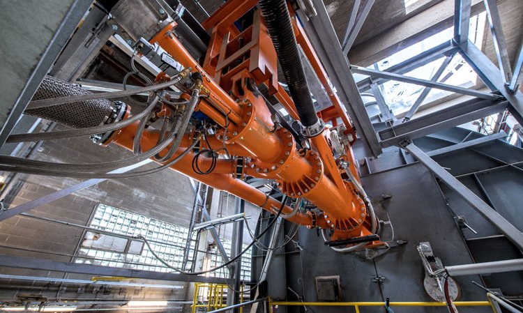 The main burner, supplied by Greco. Source: HeidelbergCement.