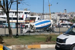 A Nuh Beton delivery truck seen in central Istanbul. The city is building rapidly and is expected to demand more cement in the near future.