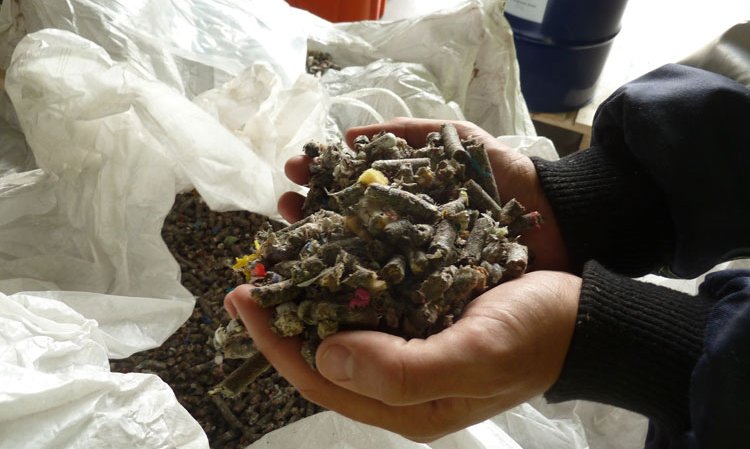 Subcoal (R) pellets destined for on-site analysis. 