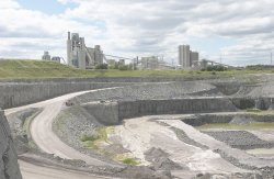 View of the plant from the quarry.