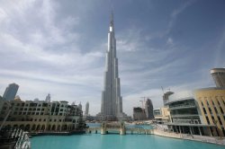 The Burj Khalifa in Dubai, UAE, the world's tallest building.